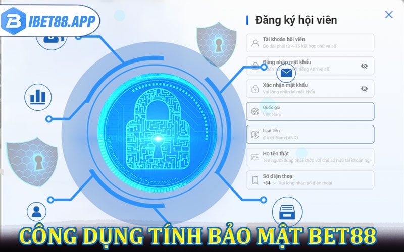 Một số công dụng mà tính năng bảo mật bet88 mang lại