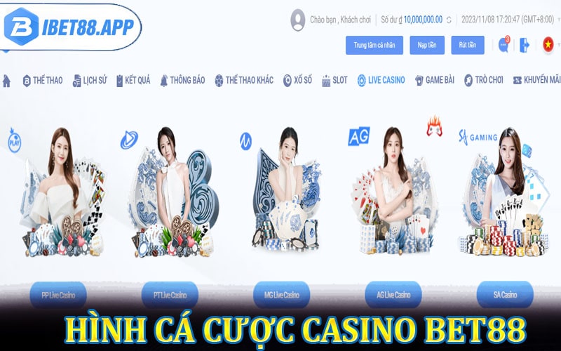 Những hình cá cược casino bet88 phổ biến